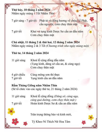 Chương trình Tết của các Chùa ở Las Vegas