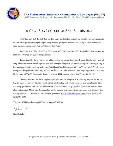 Invitation letter for Tết 2024 (English & Vietnamese)